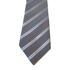 Kailong Luxury Tie Blue Diagonal Striped Necktie Silk Japanese Handmade Business